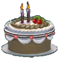Grey Birthday Cake