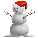 Grey Festive Snowman