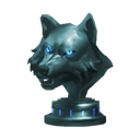 Blue Winter Wolf Statue
