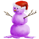 Purple Festive Snowman