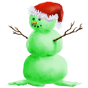 Green Festive Snowman