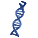 Blue DNA Sample