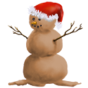 Brown Festive Snowman