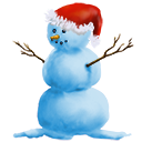Blue Festive Snowman