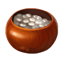 Bowl of Orange Weiqi Stones
